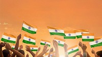 Indian flag orange background