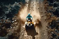 Man riding ATV motorcycle outdoors vehicle. AI generated Image by rawpixel.