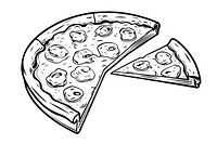 A pizza drawing sketch illustrated. AI generated Image by rawpixel.