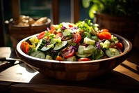 Salad food bowl wood. 