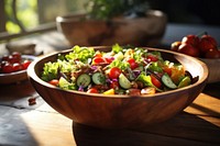 Salad bowl food wood. 