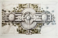 Architectural blueprint of grand structure.