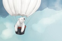 Balloon bear aircraft vehicle. AI generated Image by rawpixel.