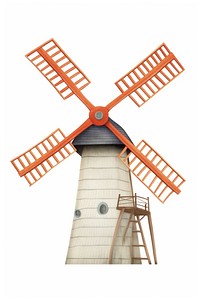 Windmill outdoors machine white background. AI generated Image by rawpixel.