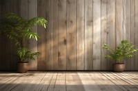 Old wood plank wall 3d render hardwood sunlight nature. 