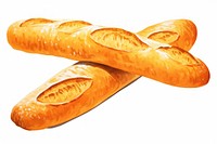 Wheat baguette breads food white background viennoiserie. AI generated Image by rawpixel.