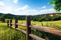 Landscape outdoors nature fence. AI generated Image by rawpixel.