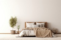 Aesthetic bedroom, home interior. AI generated Image by rawpixel.