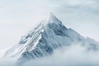 Snow mountain nature outdoors white. AI generated Image by rawpixel.