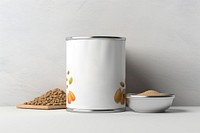 Pet food package set container text tin. 