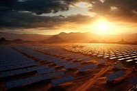Solar power plant outdoors nature sky. AI generated Image by rawpixel.