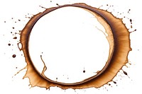 Circle coffee brown stain. 