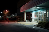 Emergency room night architecture outdoors. 