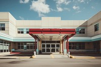 Emergency room architecture building day. AI generated Image by rawpixel.