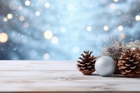 Christmas setup snow nature wood. AI generated Image by rawpixel.