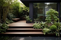 Garden wood architecture backyard. AI generated Image by rawpixel.