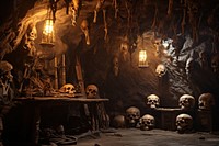 Underworld cave bone anthropology architecture. AI generated Image by rawpixel.