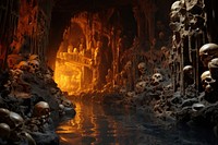 River styx outdoors nature cave. AI generated Image by rawpixel.