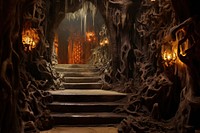 Underworld entrance architecture nature cave. AI generated Image by rawpixel.