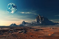 Moon sky landscape astronomy. AI generated Image by rawpixel.