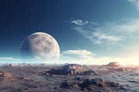 Moon sky landscape astronomy design
