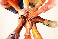 Hand unity togetherness massage. AI generated Image by rawpixel.