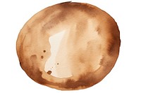 Coffee stain circle brown white background. 