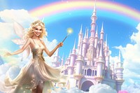Magical castle cartoon fantasy remix