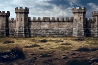 Medieval castle wall fantasy remix