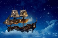 Magical flying ship fantasy remix