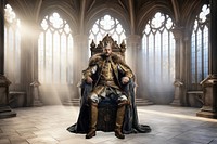 King sitting on throne fantasy remix