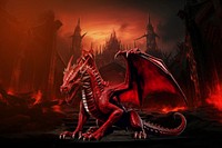Red fire dragon fantasy remix