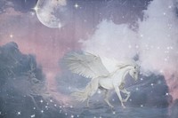 Pegasus in a sky fantasy remix