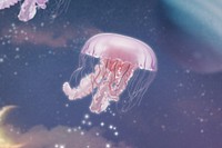 Jellyfish in space surreal remix
