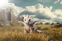 White baby dragon fantasy remix