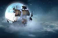 Flying pirate ship fantasy remix