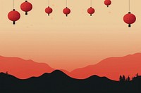 Chinese New Year lantern outdoors balloon. AI generated Image by rawpixel.