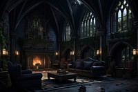 Empty living room architecture fireplace building. AI generated Image by rawpixel.