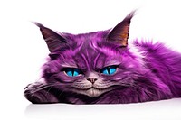 Cheshire cat purple mammal animal. AI generated Image by rawpixel.