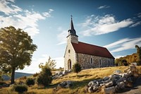 Beautiful church architecture building outdoors. AI generated Image by rawpixel.