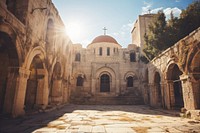 Beautiful church architecture building crypt. 