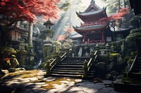 Japanese Temple temple architecture building. AI generated Image by rawpixel.