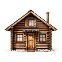 Wooden cabin architecture building house. AI generated Image by rawpixel.