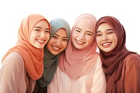 Diverse women smiling laughing smile hijab. AI generated Image by rawpixel.
