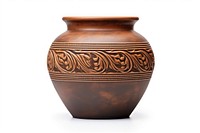 Antique brown clay pot pottery vase urn. 