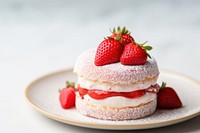 Japanese strawberry short cake dessert fruit cream. 