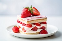 Japanese strawberry short cake dessert fruit cream. 