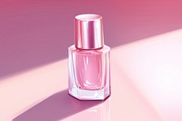 Nail polish bottle cosmetics perfume magenta.