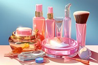 Cosmetic set cosmetics perfume bottle. 