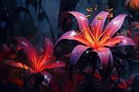 Dark exotic flowers plant creativity freshness. AI generated Image by rawpixel.